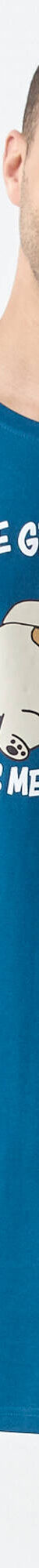 Maxi T-shirt pyjama imprimé "Je ne grossis pas" (bleu pétrole) Maxi T-shirt pyjama imprimé "Je ne grossis pas" (bleu pétrole)